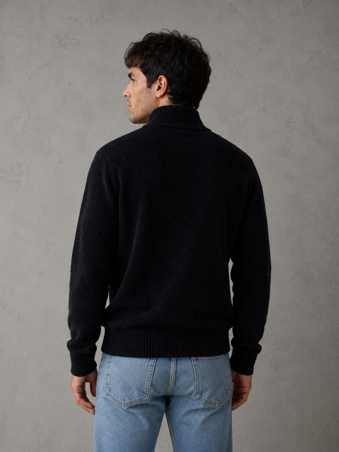 Gilet homme zippé – col montant