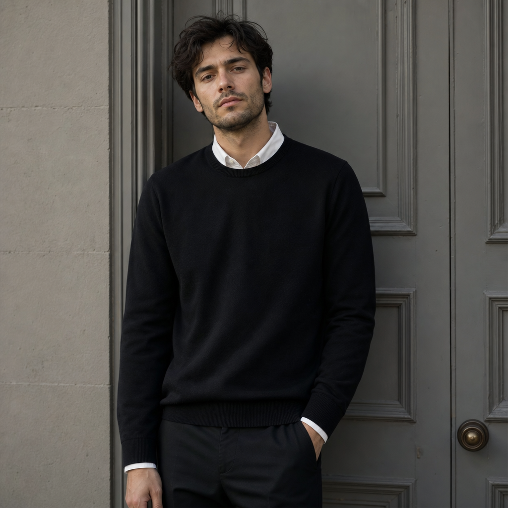 Pull homme en maille – col rond