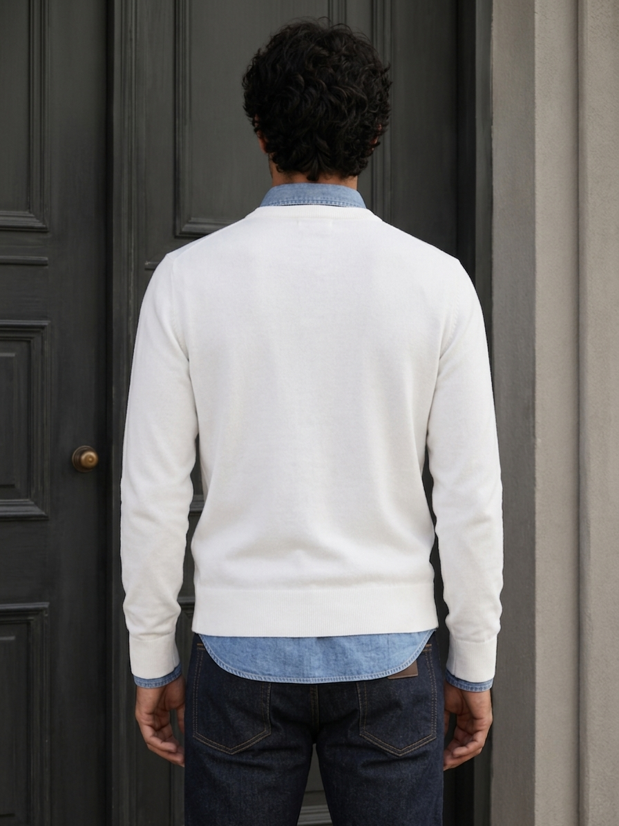 Pull homme en maille – col rond